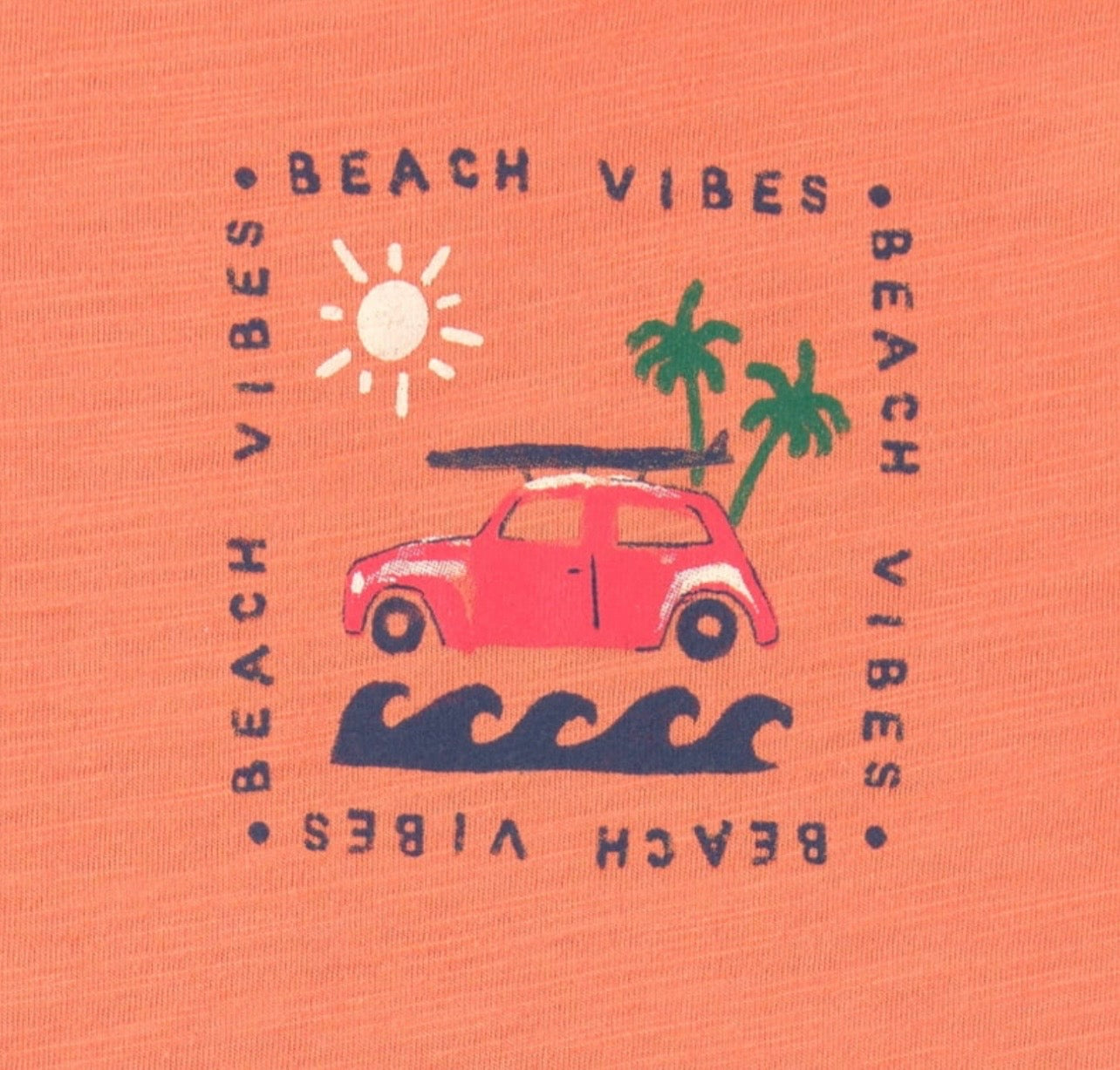 Beach Vibes Orange Romper