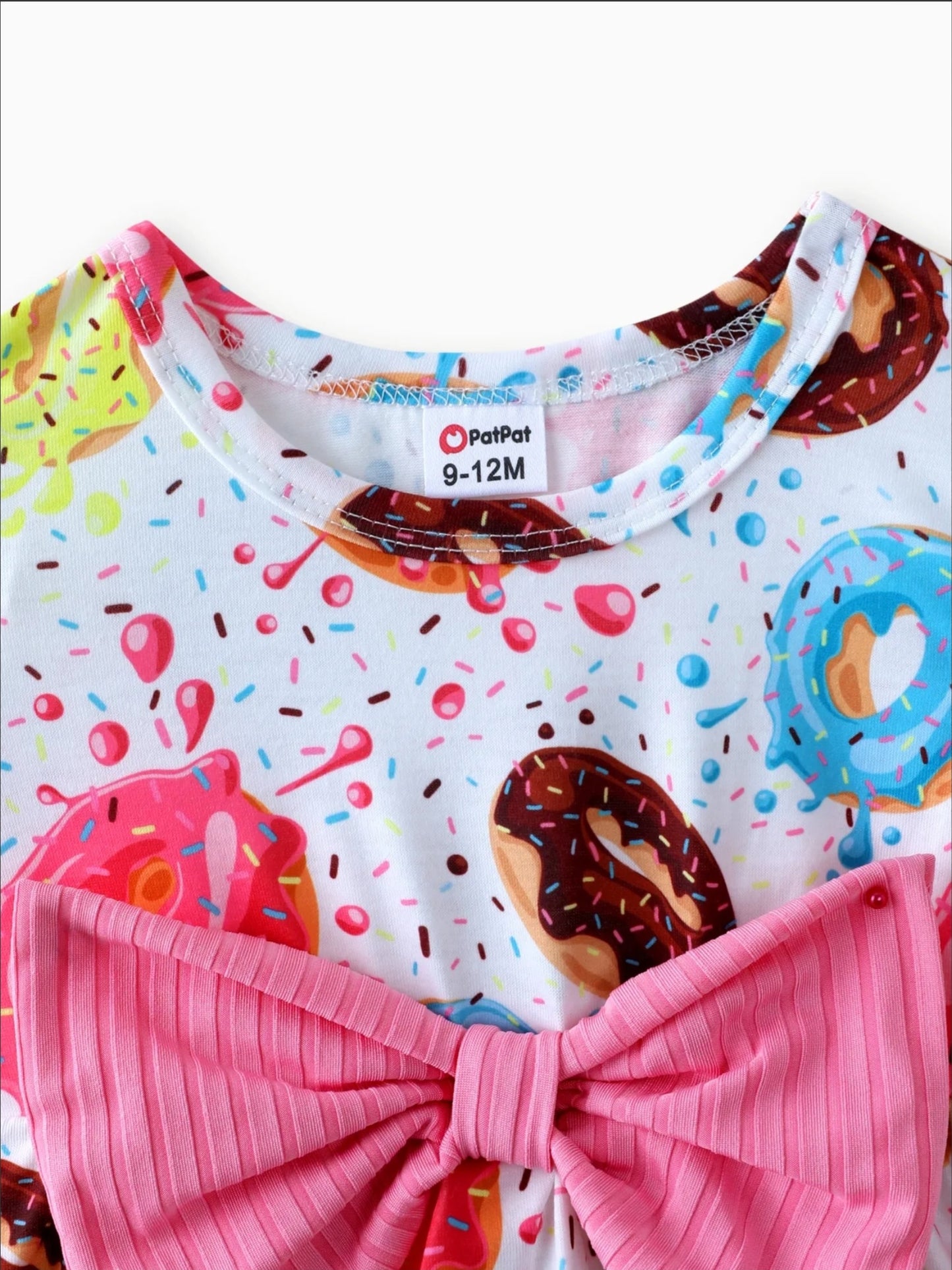 Rainbow Print Flutter-Sleeve Dress