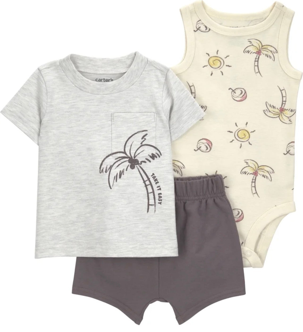 Cactus & Palm 3-Piece Baby Boy Outfit Set