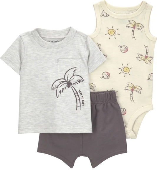 Cactus & Palm 3-Piece Baby Boy Outfit Set