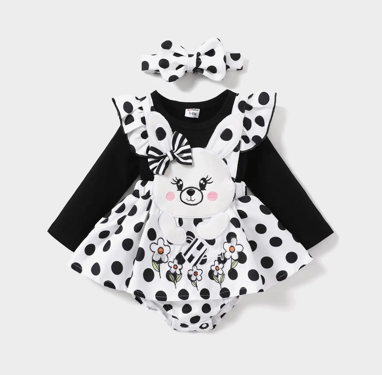 Baby Girl Rabbit Romper & Headband Set - LIMITED STOCK