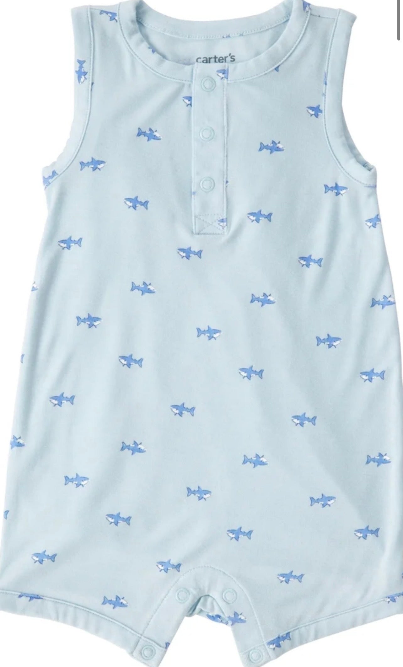 Shark Bait Blue Romper