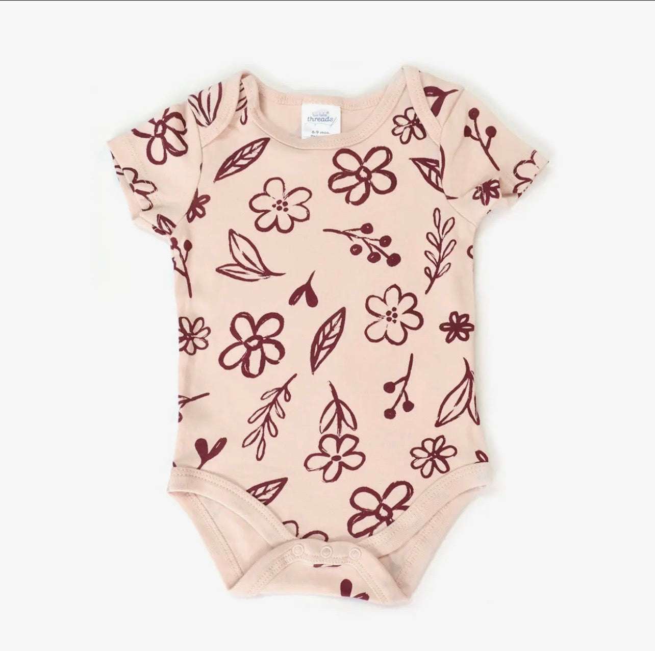 Floral Bodysuit Set - 3 Piece