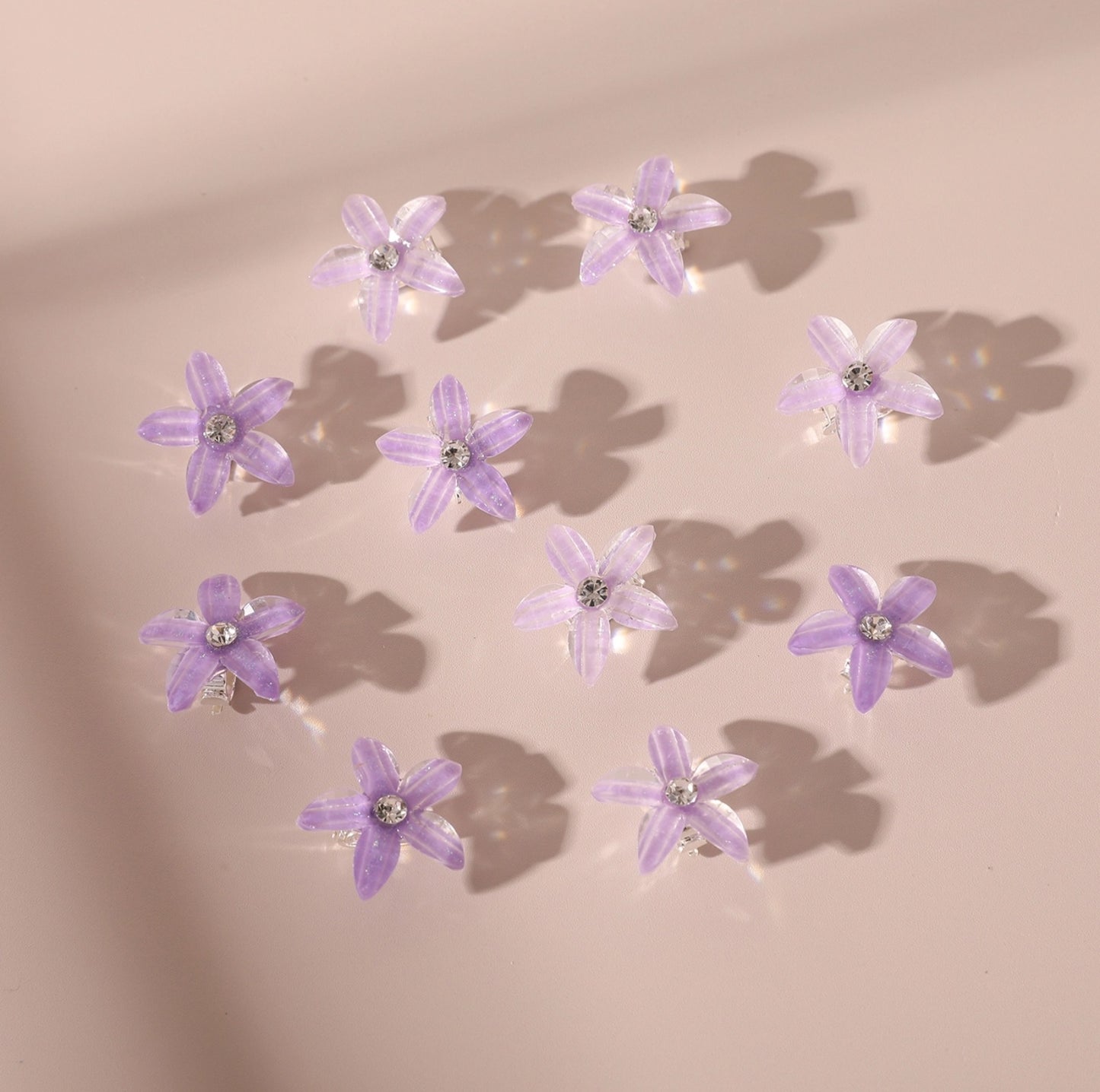 10-pack Kids/Toddler Literary Retro Pearl Flower-Shaped Clip