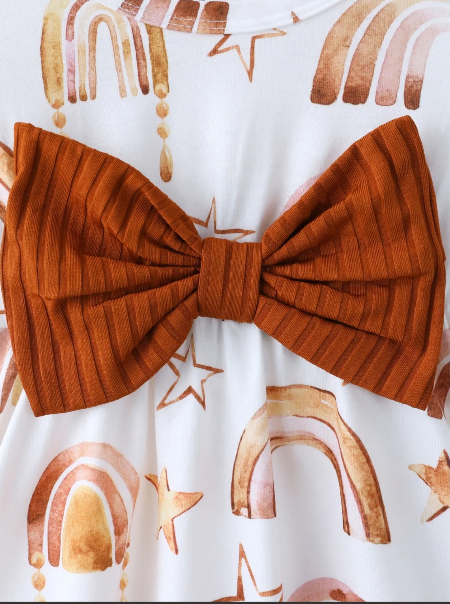 Donuts Print Flutter-Sleeve Dress